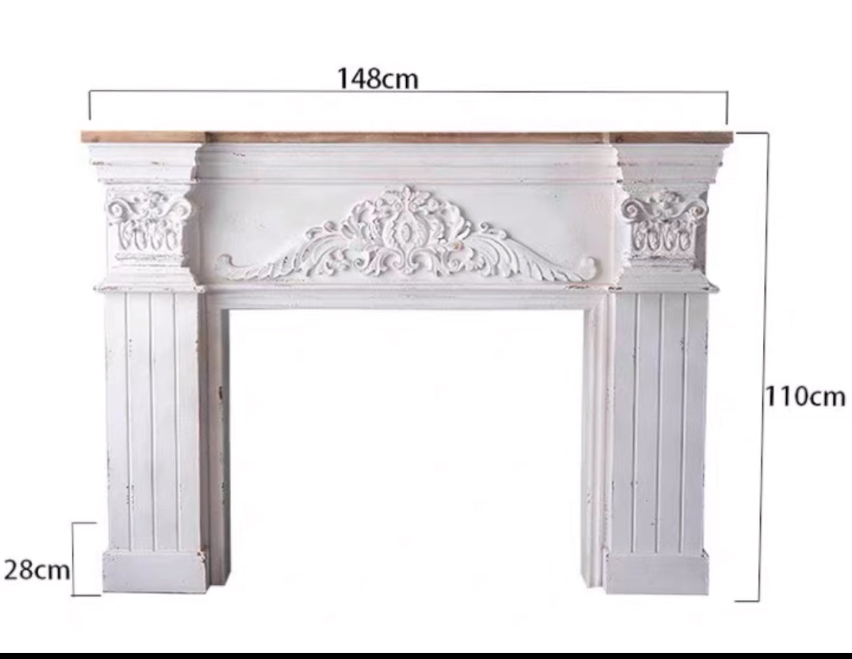 Fireplace Mantel Surround Console Table - 4 Seasons Home Gadgets