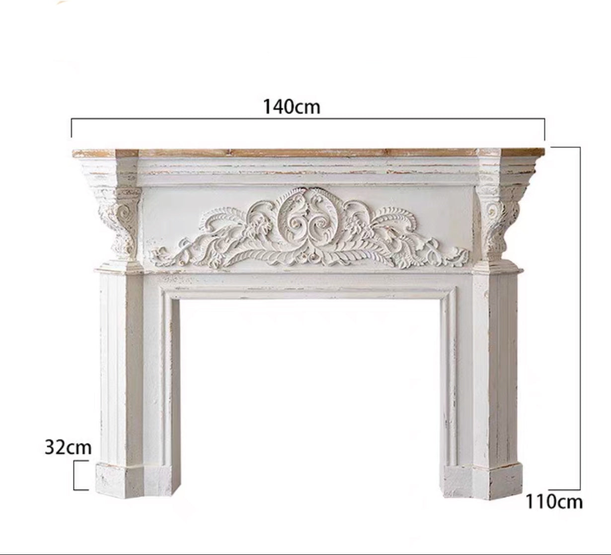 Fireplace Mantel Surround Console Table - 4 Seasons Home Gadgets