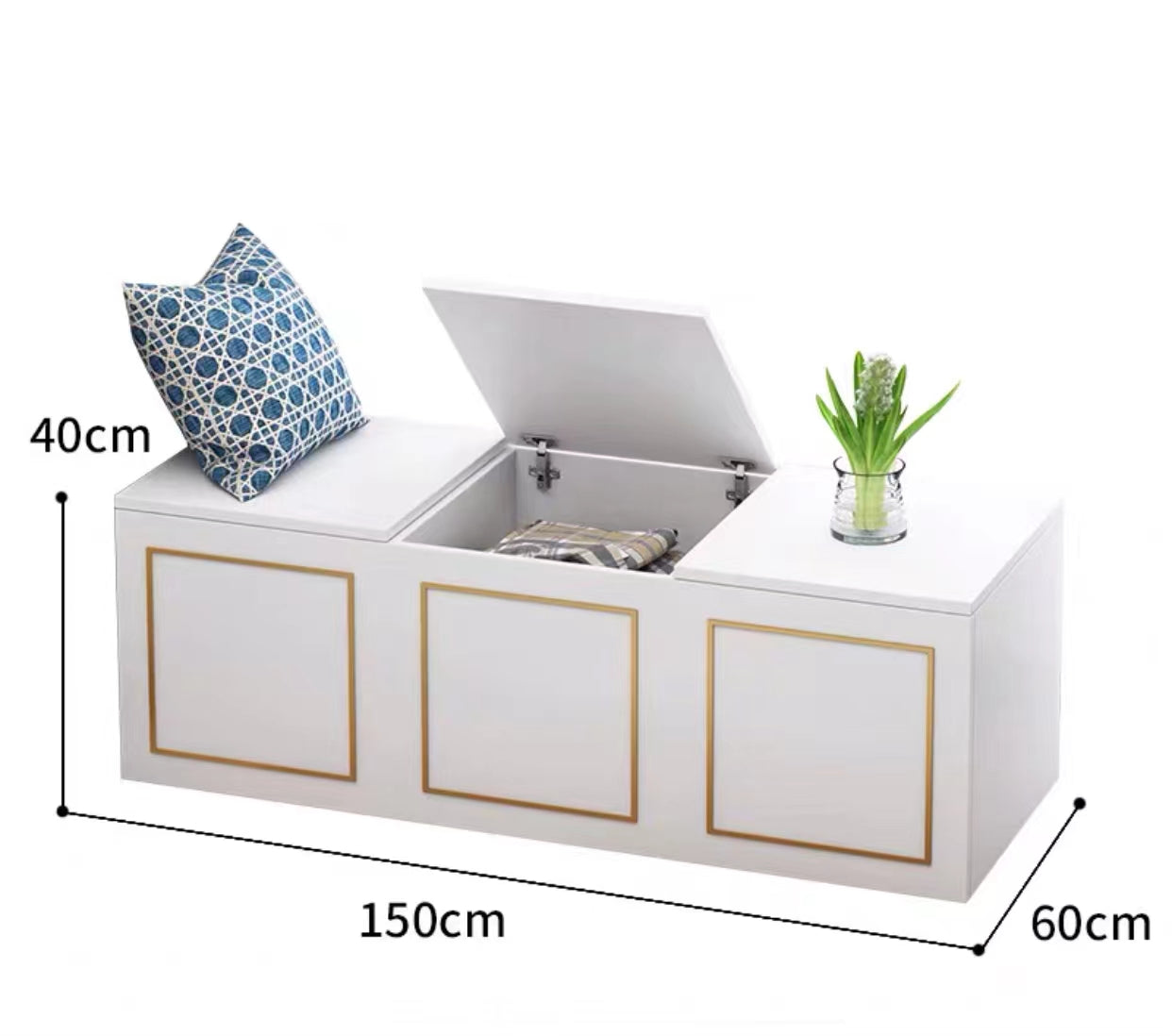 Flip Top Storage Trunk Floor Cabinet - 4 Seasons Home Gadgets