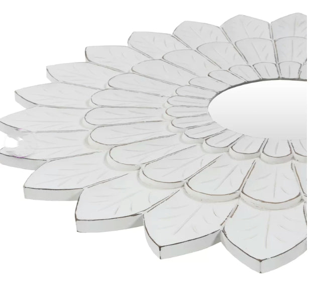 Floral Leaf Accent Mirror - 4 Seasons Home Gadgets