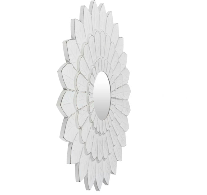 Floral Leaf Accent Mirror - 4 Seasons Home Gadgets