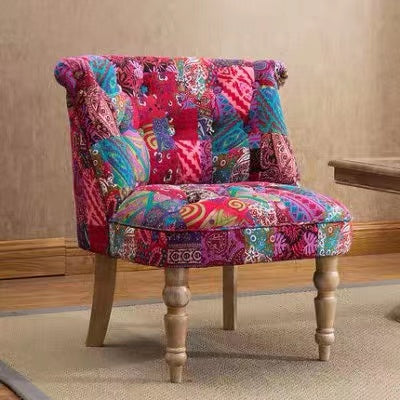 Floral Wide Slipper Chair - 4 Seasons Home Gadgets