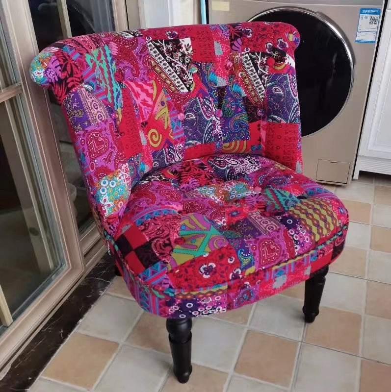 Floral Wide Slipper Chair - 4 Seasons Home Gadgets