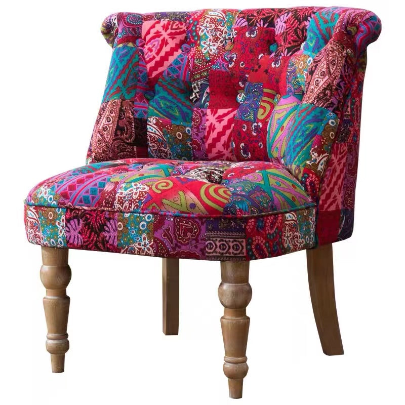 Floral Wide Slipper Chair - 4 Seasons Home Gadgets