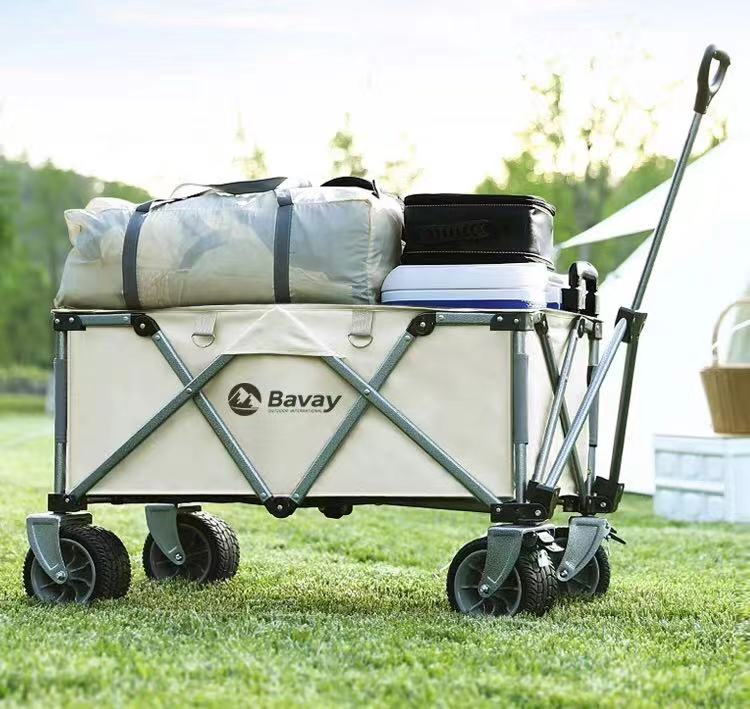 Folding Camping Wagon With Table Top - 4 Seasons Home Gadgets