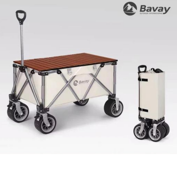 Folding Camping Wagon With Table Top - 4 Seasons Home Gadgets