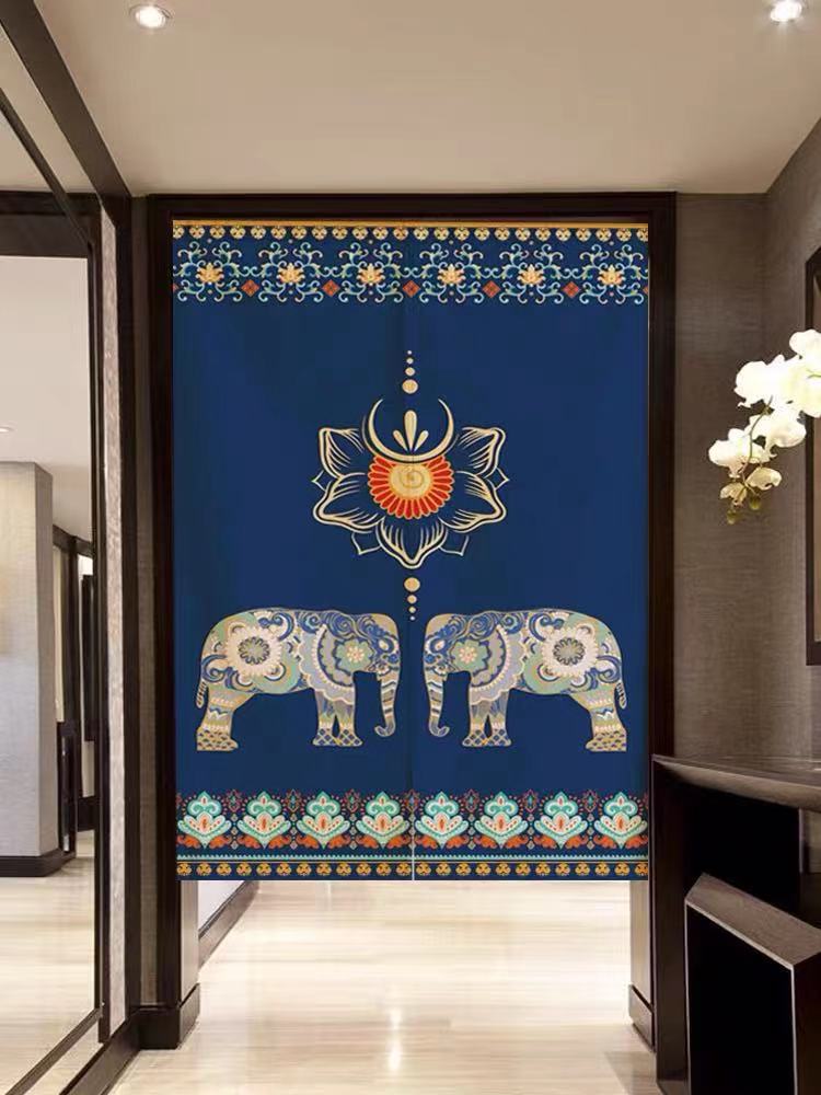 Fortune Elephant Door Curtains Panels - 4 Seasons Home Gadgets