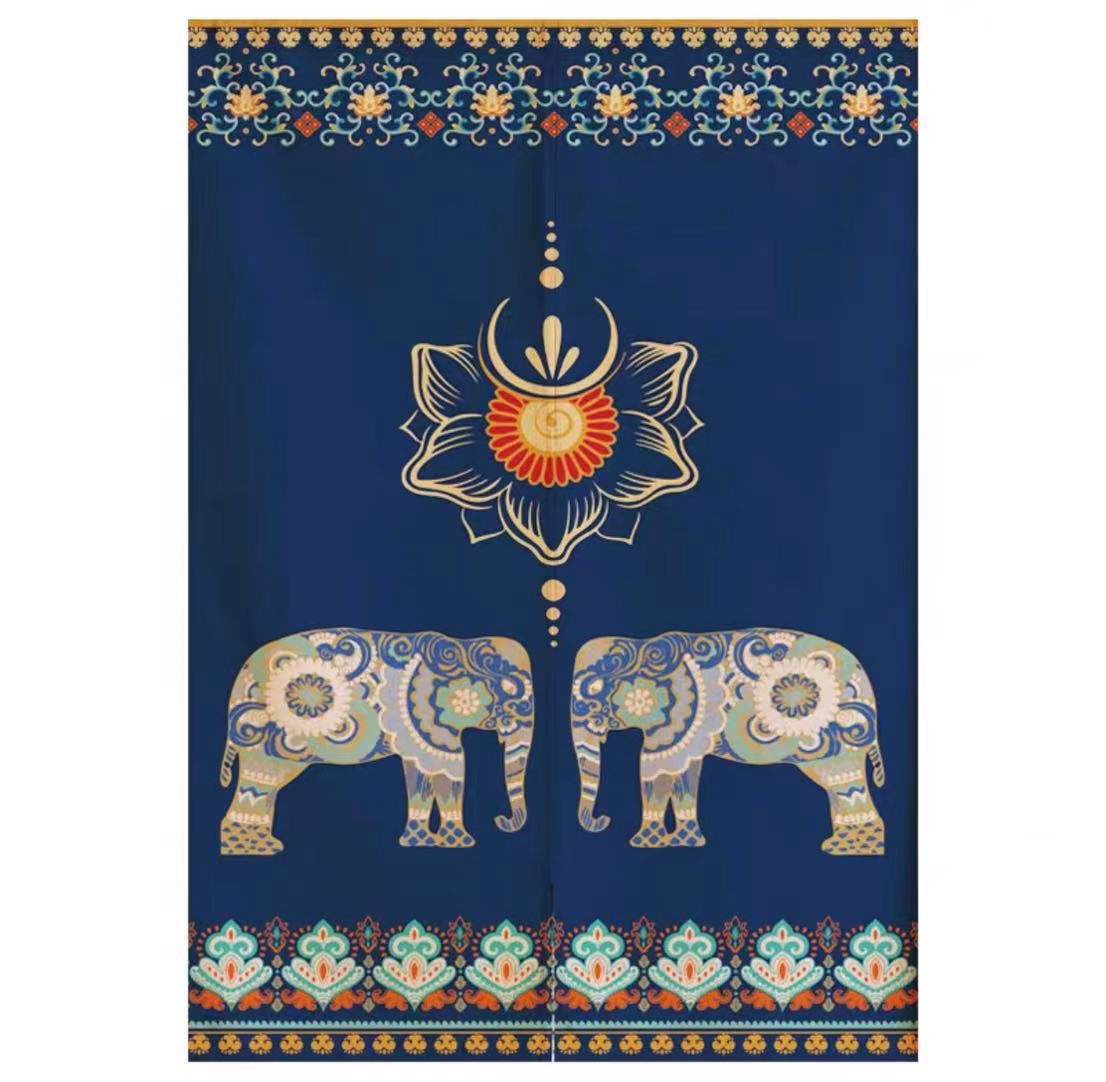 Fortune Elephant Door Curtains Panels - 4 Seasons Home Gadgets