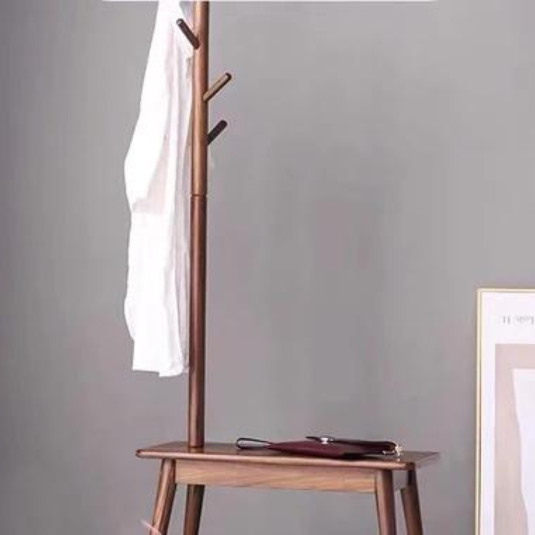 Freestanding Coat Rack Seating Bench - 4 Seasons Home Gadgets