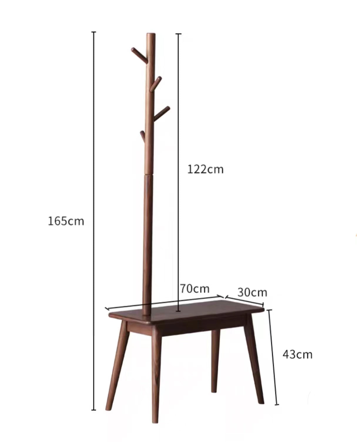 Freestanding Coat Rack Seating Bench - 4 Seasons Home Gadgets