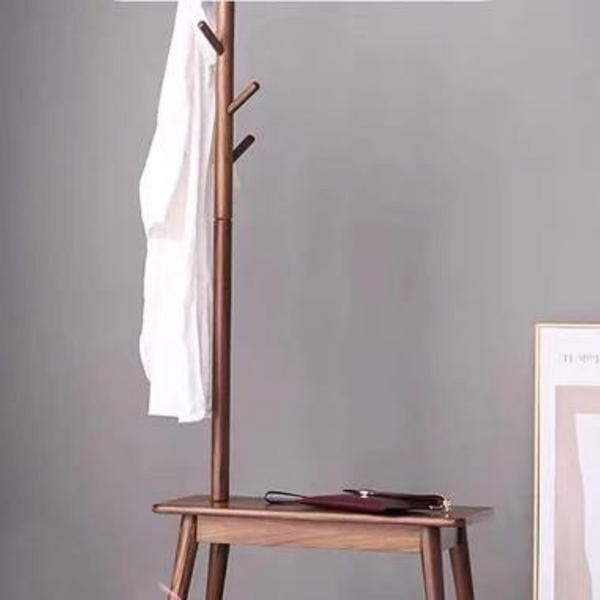 Freestanding Coat Rack Seating Bench - 4 Seasons Home Gadgets