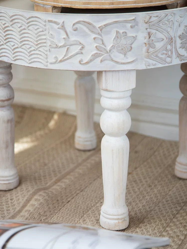 French White Tray Top End Table - 4 Seasons Home Gadgets