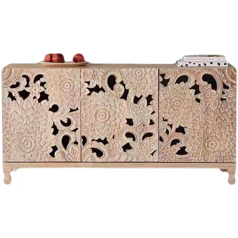 French Wide Pine Solid Wood Sideboard - 4 Seasons Home Gadgets