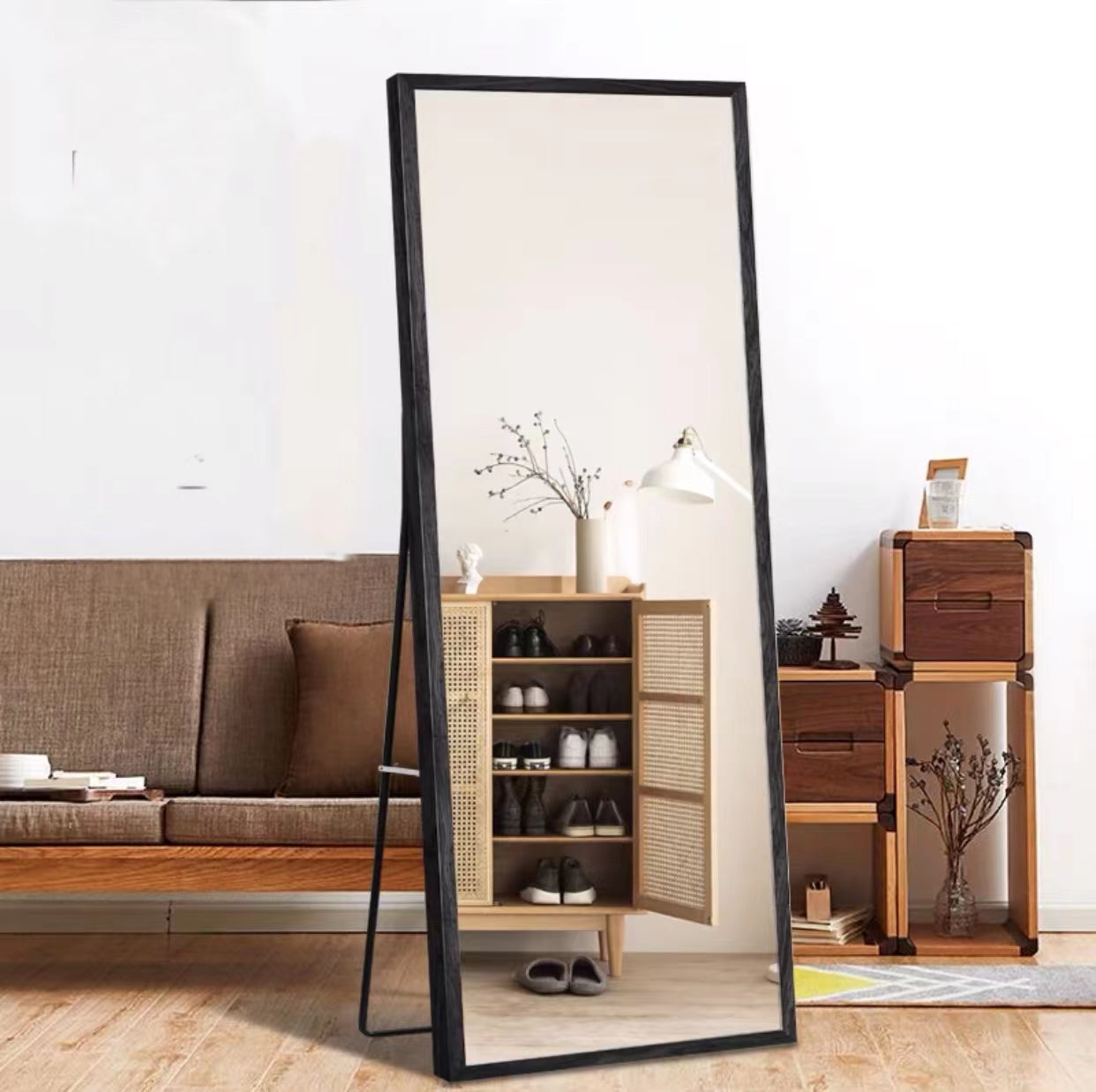 Full Length Standing Wood Mirror - 4 Seasons Home Gadgets