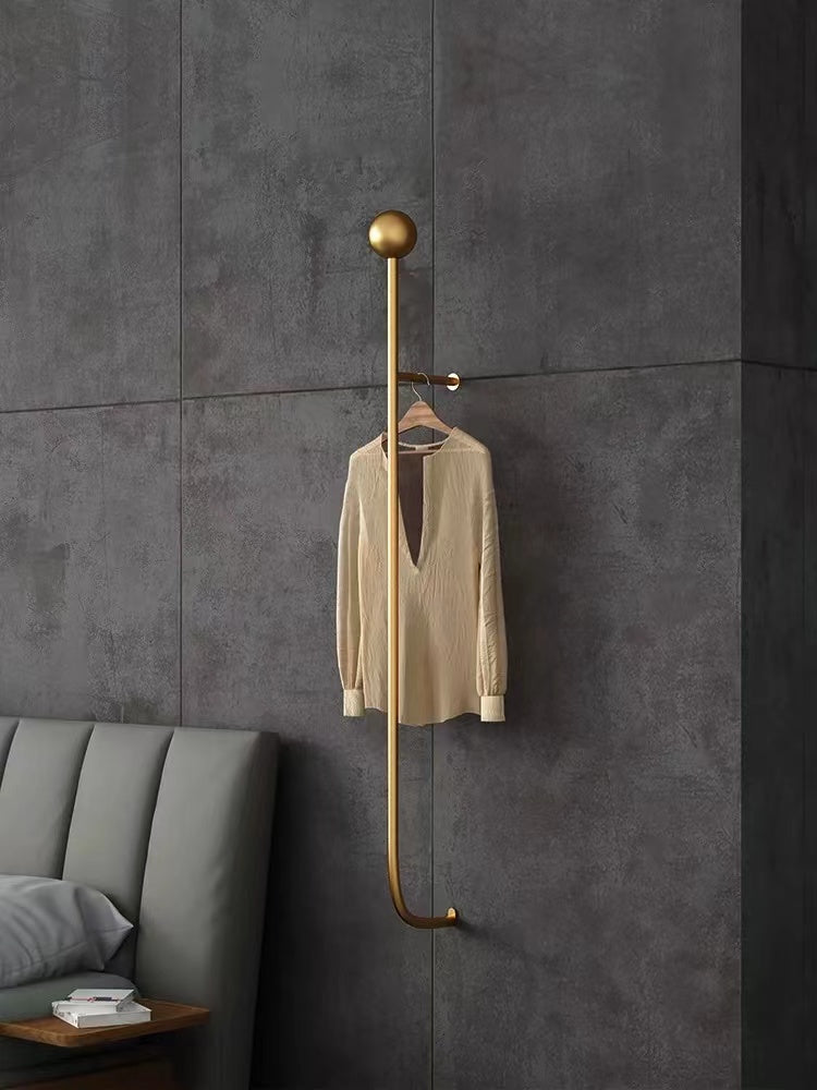 Furston  Gold Wall Mounted Coat Rack - 4 Seasons Home Gadgets