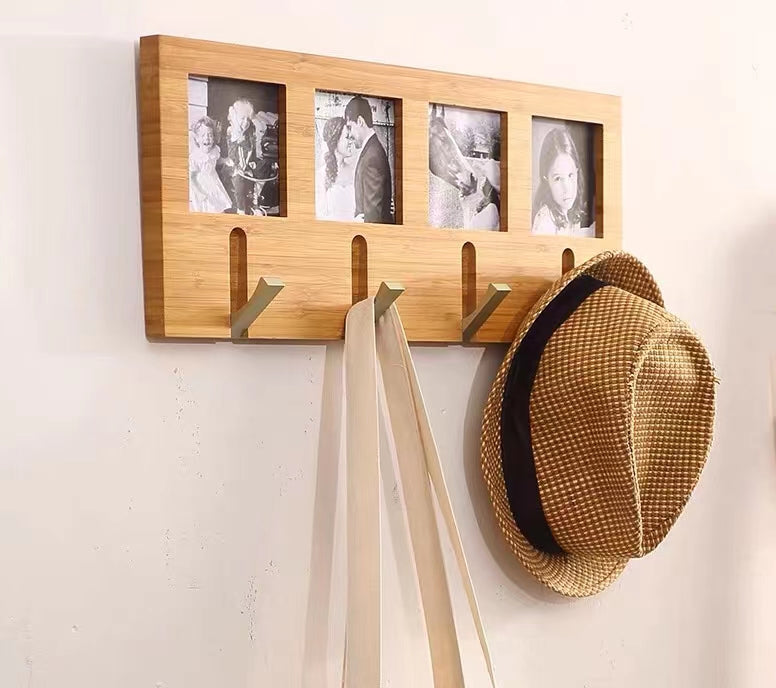 Garment Hook Rack With Photo Frame - 4 Seasons Home Gadgets