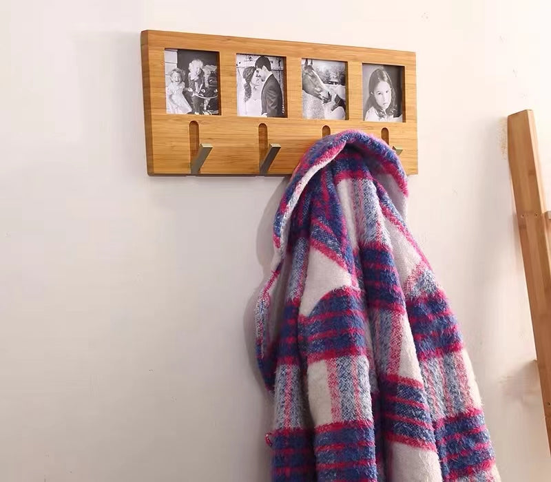 Garment Hook Rack With Photo Frame - 4 Seasons Home Gadgets