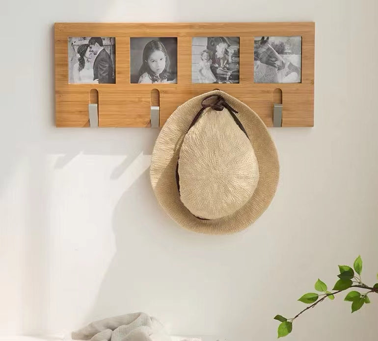 Garment Hook Rack With Photo Frame - 4 Seasons Home Gadgets