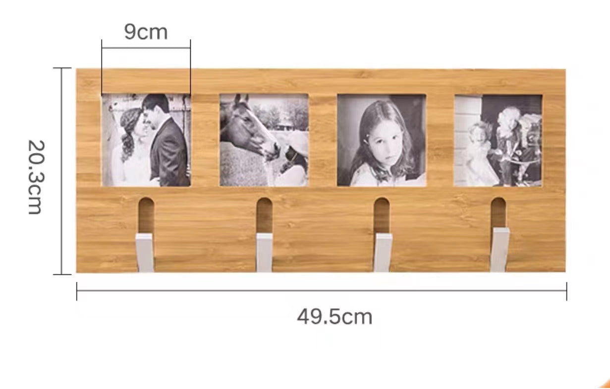 Garment Hook Rack With Photo Frame - 4 Seasons Home Gadgets