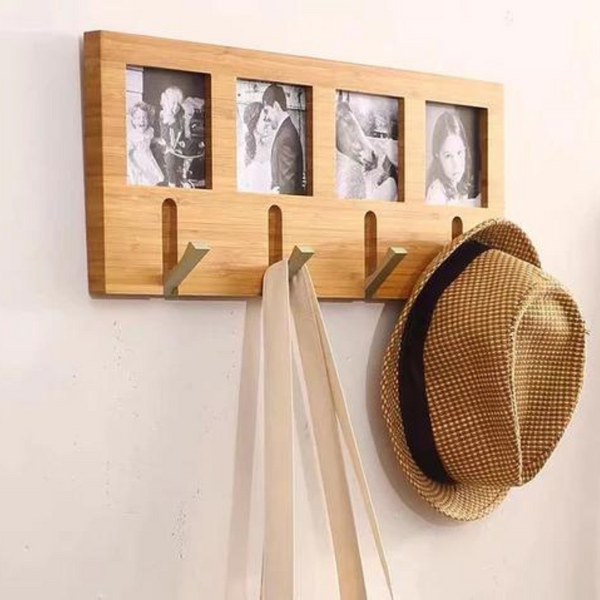 Garment Hook Rack With Photo Frame - 4 Seasons Home Gadgets