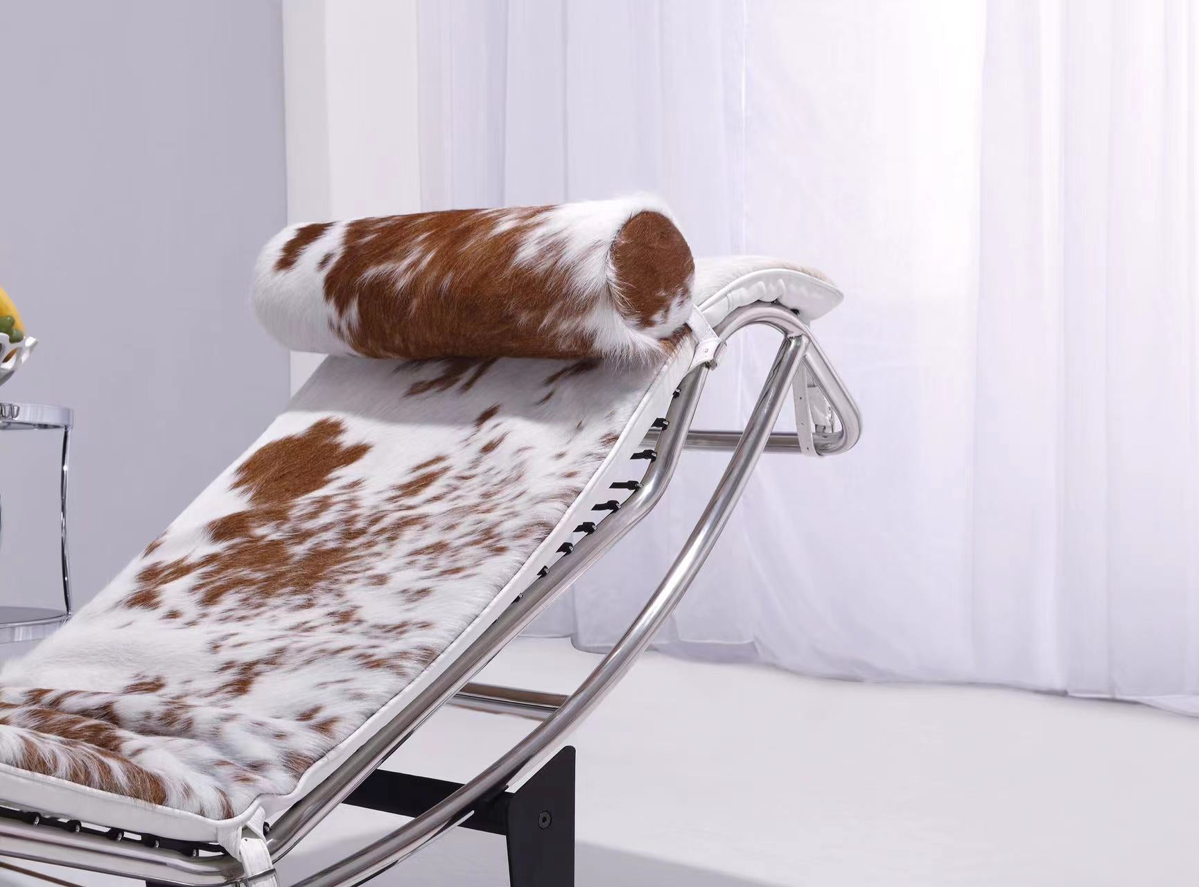 Cow Fur Armless Chaise Lounge - 4 Seasons Home Gadgets