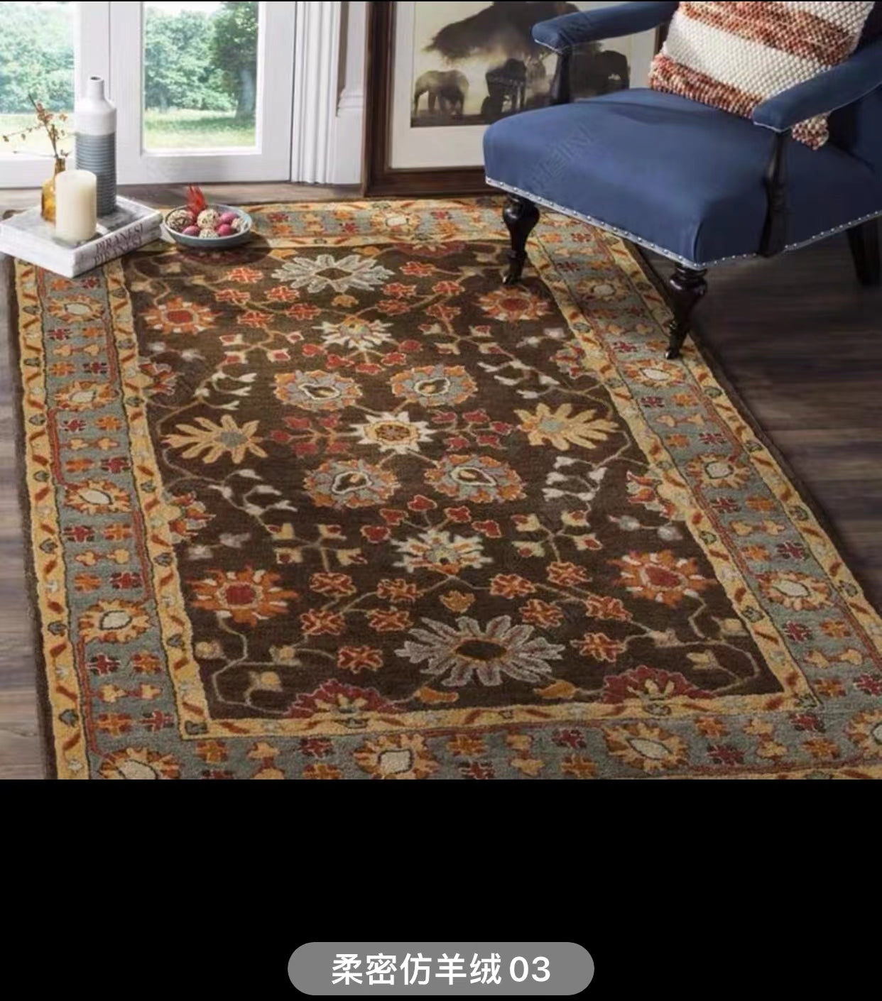 Geometric Tufted Tan Red Area Rug - 4 Seasons Home Gadgets