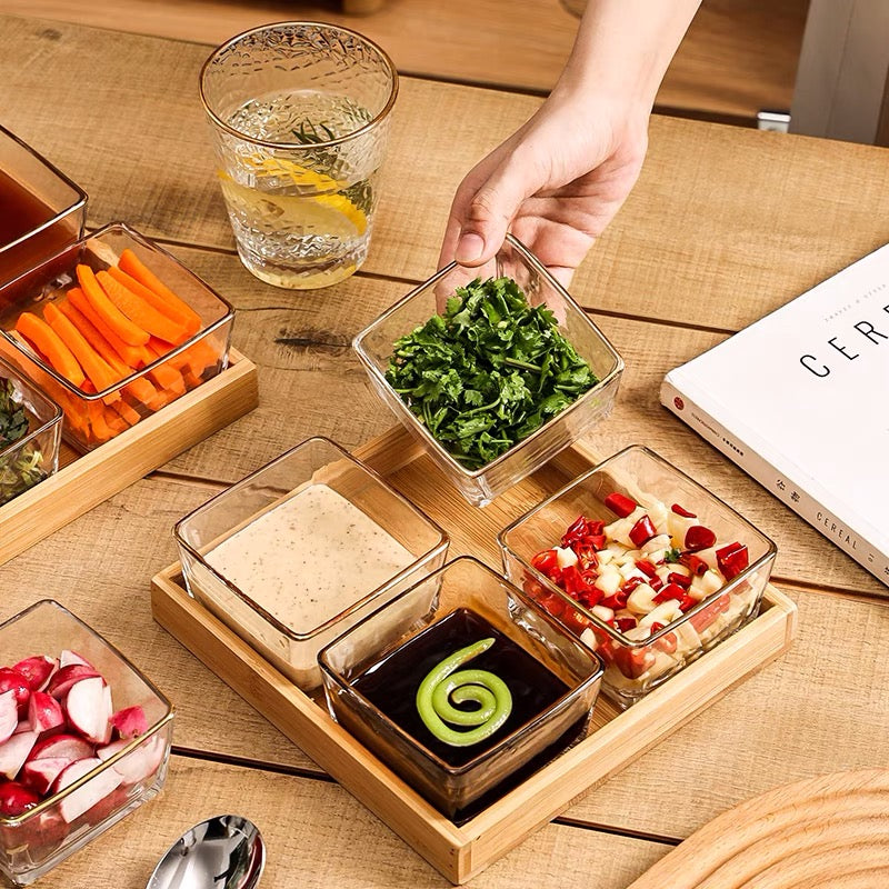 Kitchen Glass Tray Set - 4 Seasons Home Gadgets