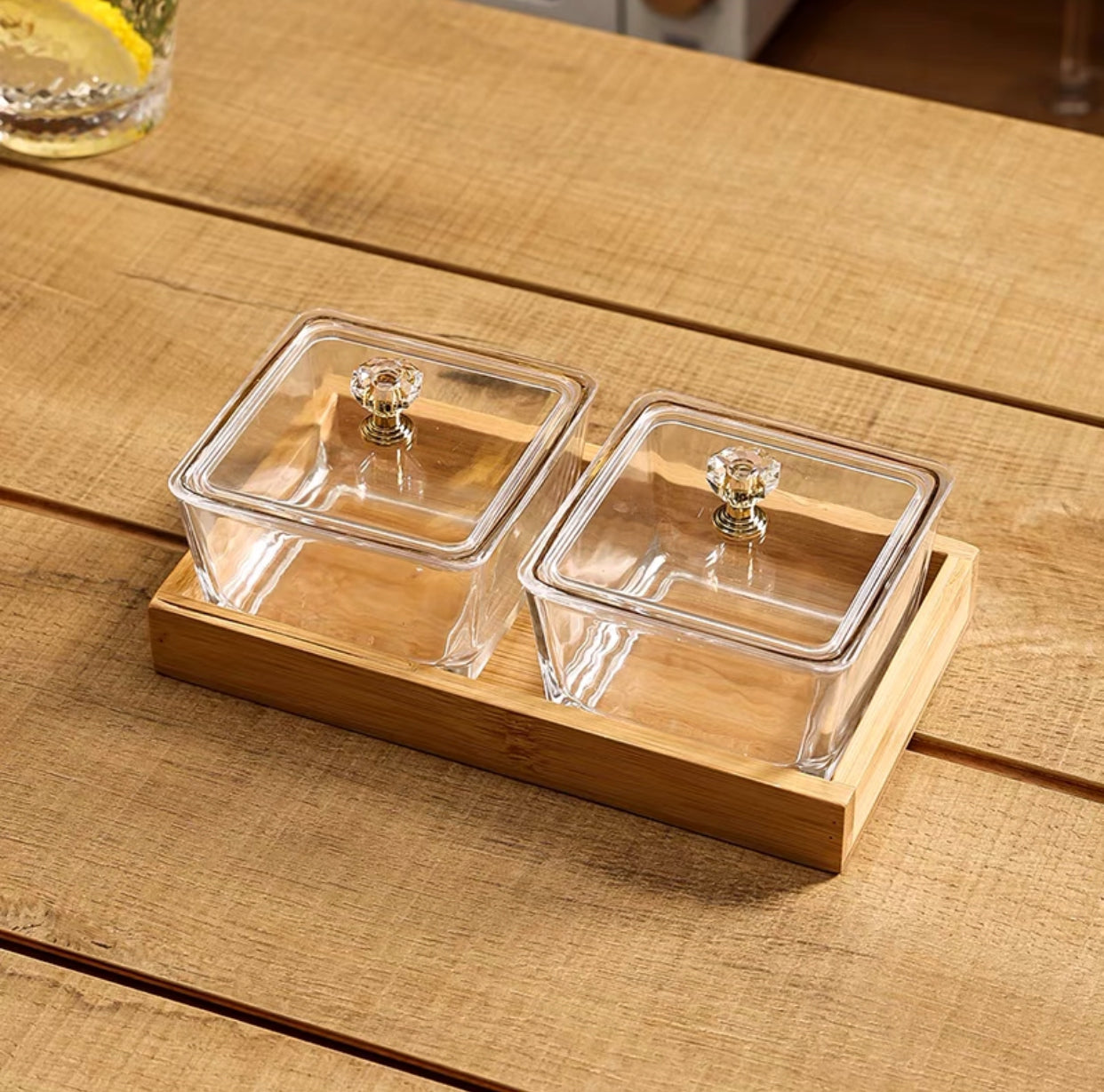Kitchen Glass Tray Set - 4 Seasons Home Gadgets