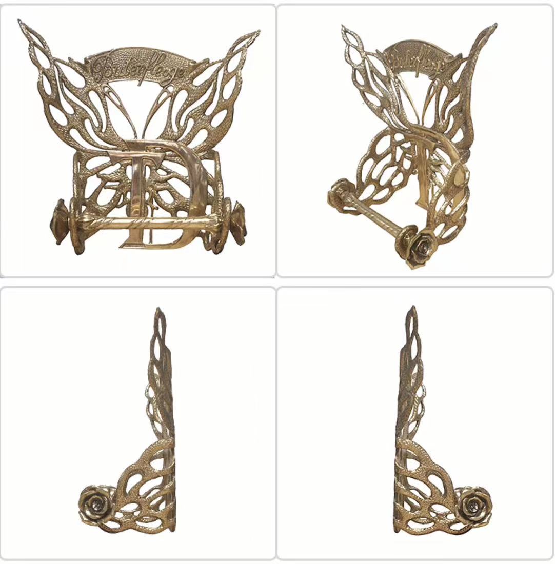 Gold Butterfly Toilet Paper Holder Rack - 4 Seasons Home Gadgets