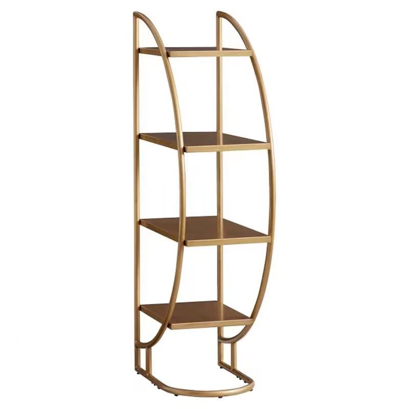 Gold Metal Half Moon Bookcase - 4 Seasons Home Gadgets