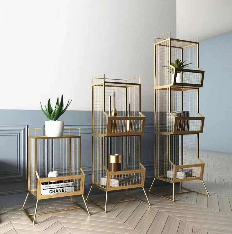 Gold Metal Tiered Shelf - 4 Seasons Home Gadgets