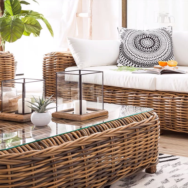 Grenada Natural Rattan Sofa - 4 Seasons Home Gadgets