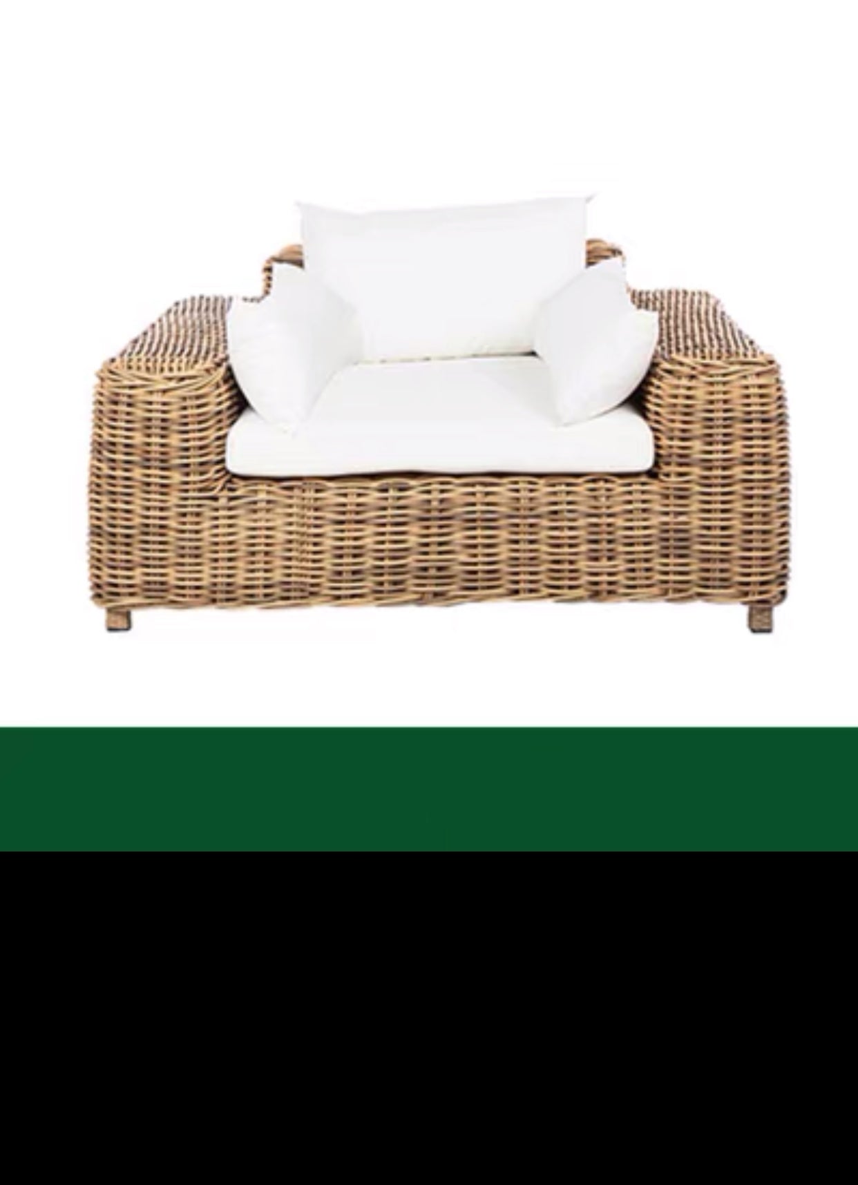 Grenada Natural Rattan Sofa - 4 Seasons Home Gadgets