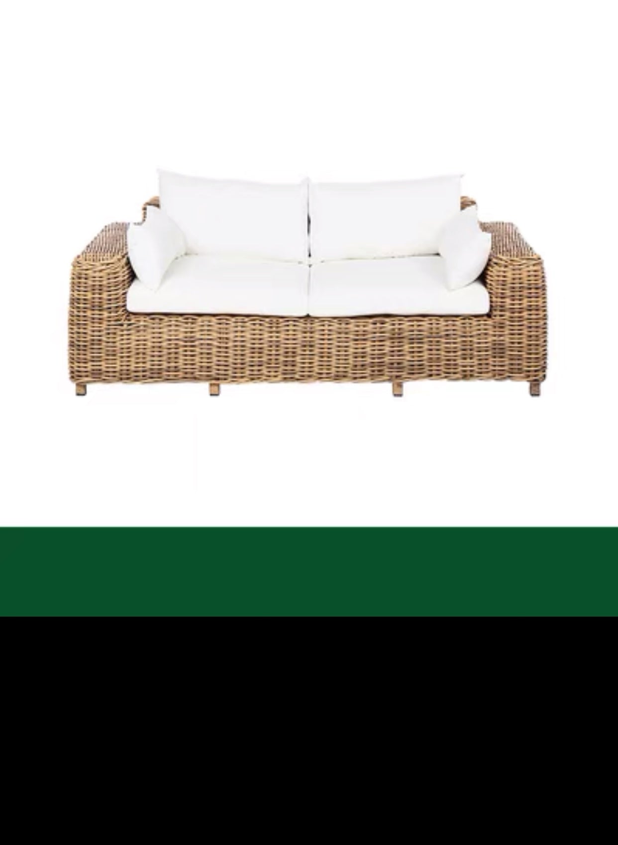 Grenada Natural Rattan Sofa - 4 Seasons Home Gadgets