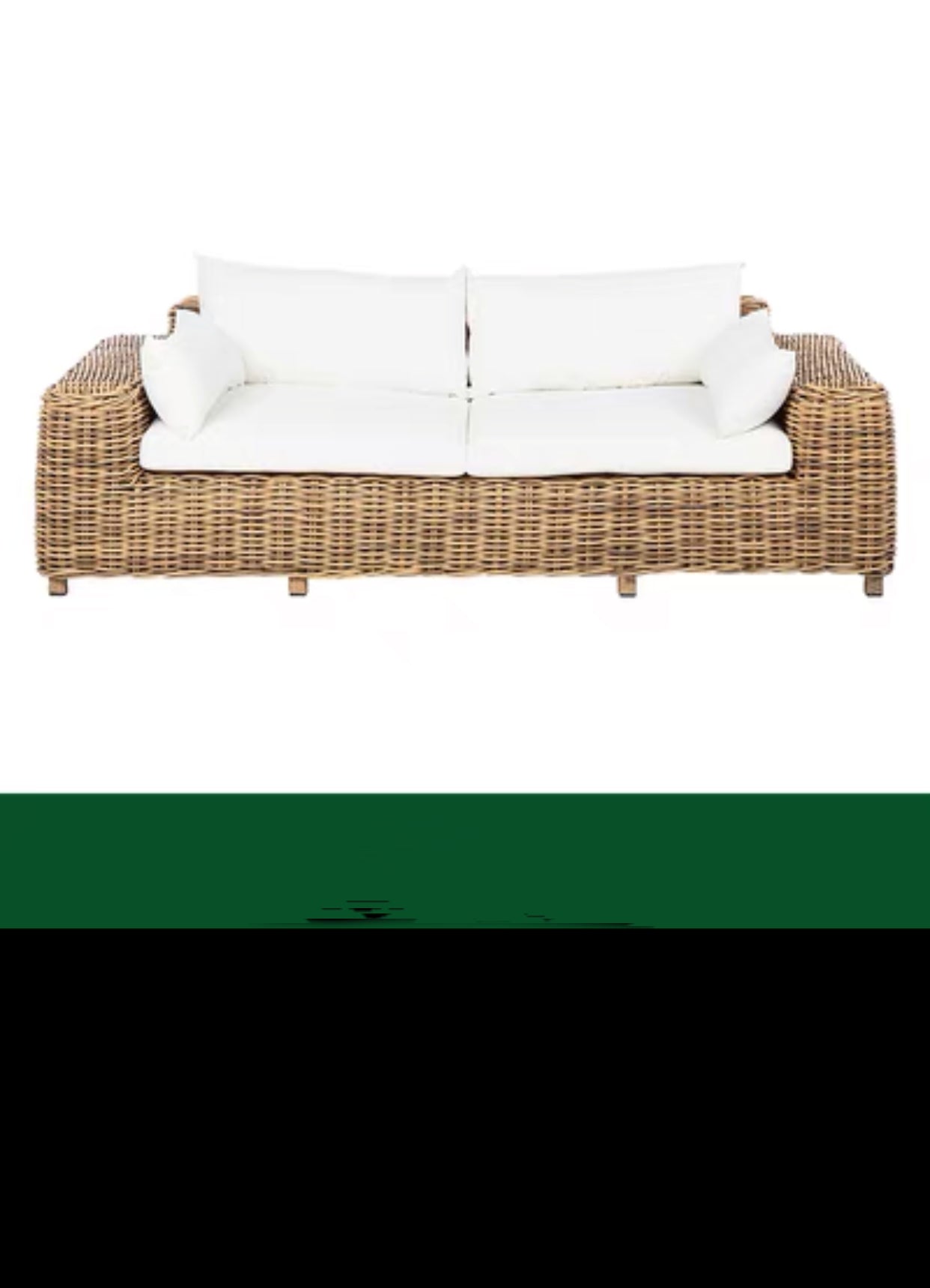 Grenada Natural Rattan Sofa - 4 Seasons Home Gadgets