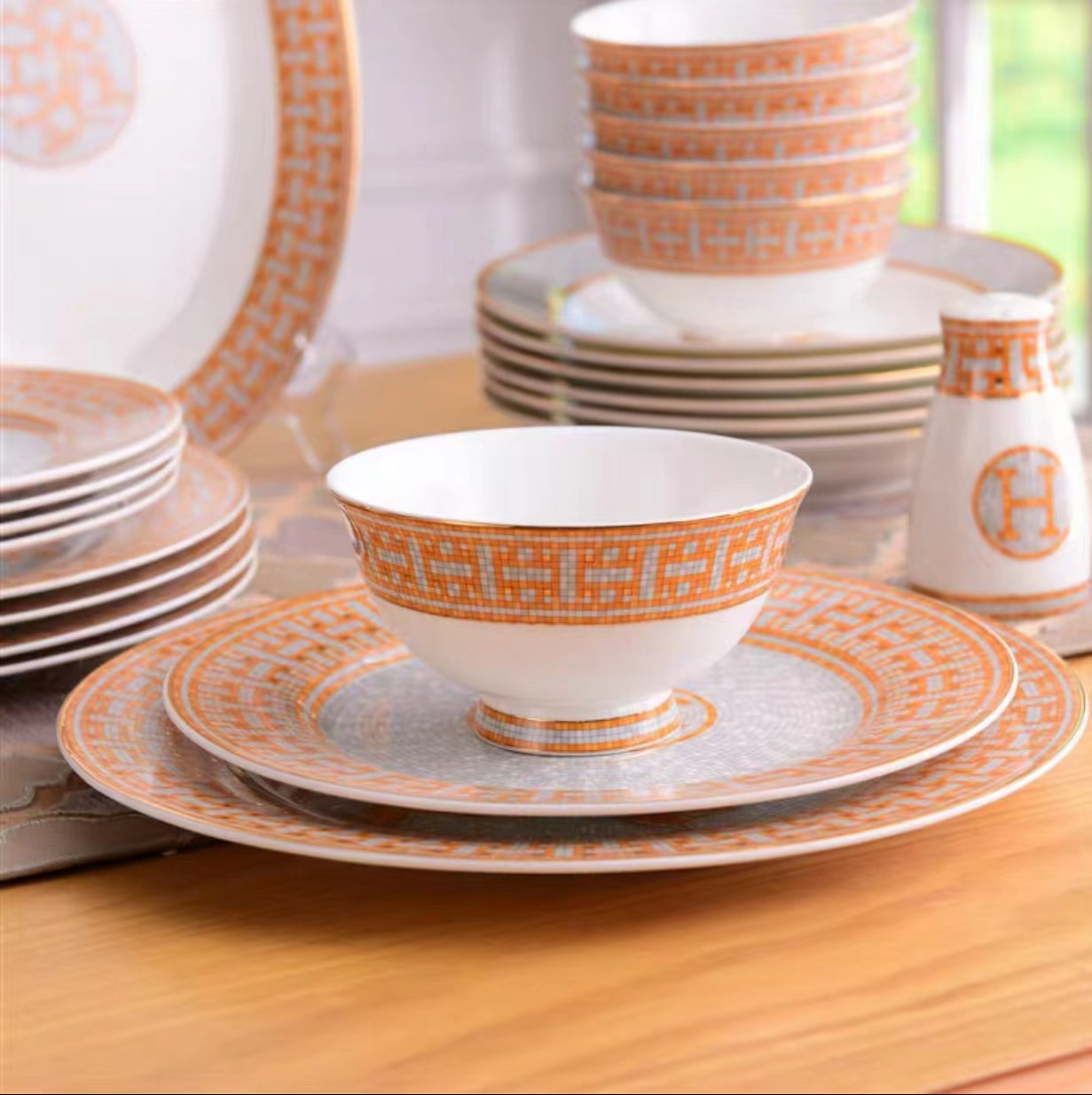 H Collection Ceramic Dinning Set 1 - 4 Seasons Home Gadgets