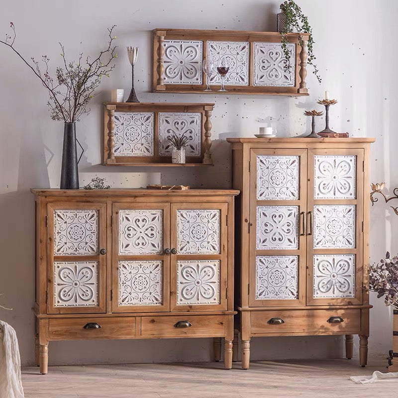 Habib Wood Sideboard Server Cabinet - 4 Seasons Home Gadgets