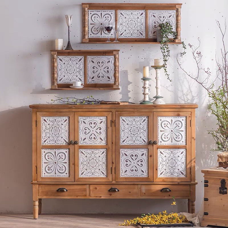 Habib Wood Sideboard Server Cabinet - 4 Seasons Home Gadgets