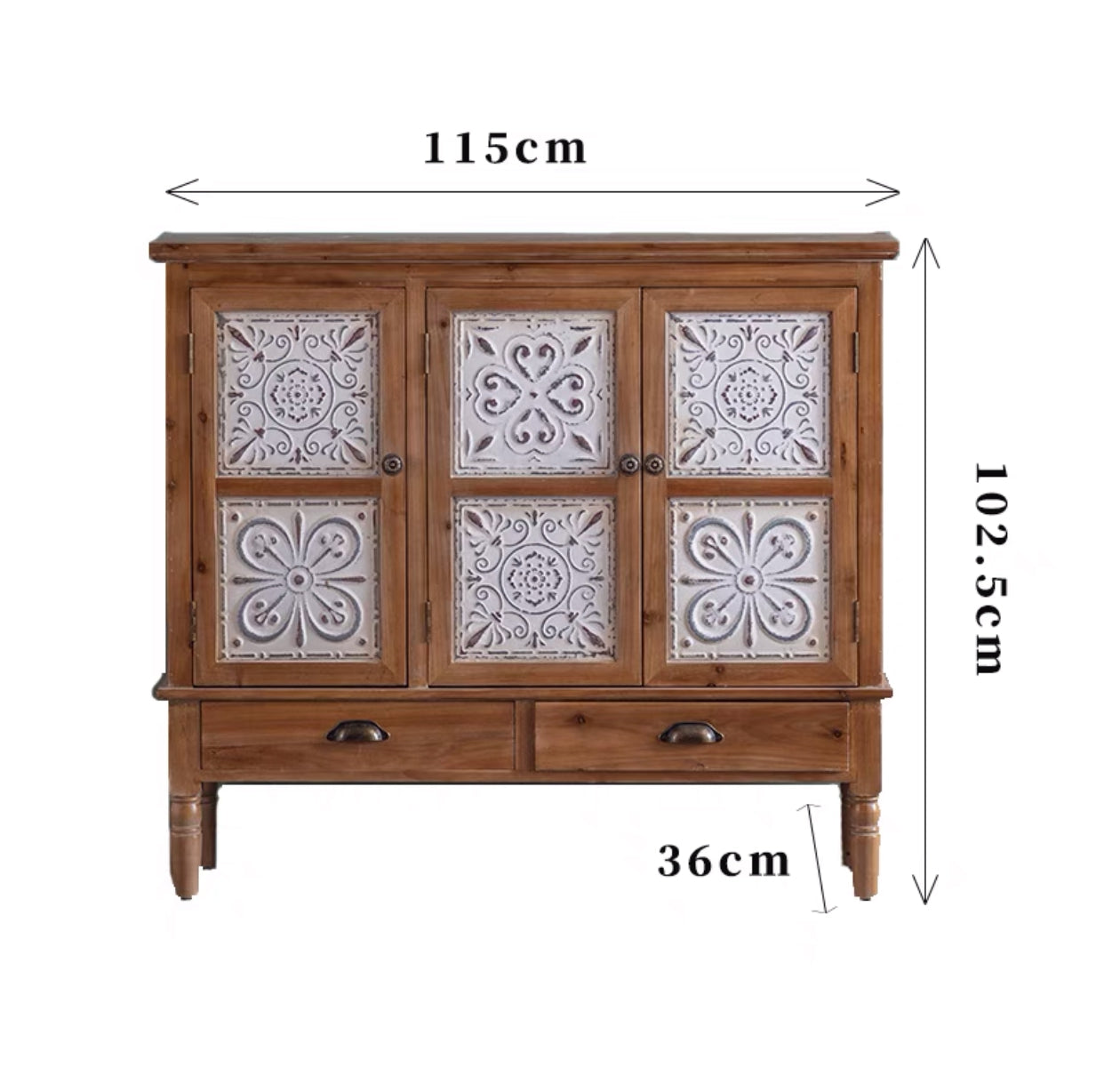 Habib Wood Sideboard Server Cabinet - 4 Seasons Home Gadgets