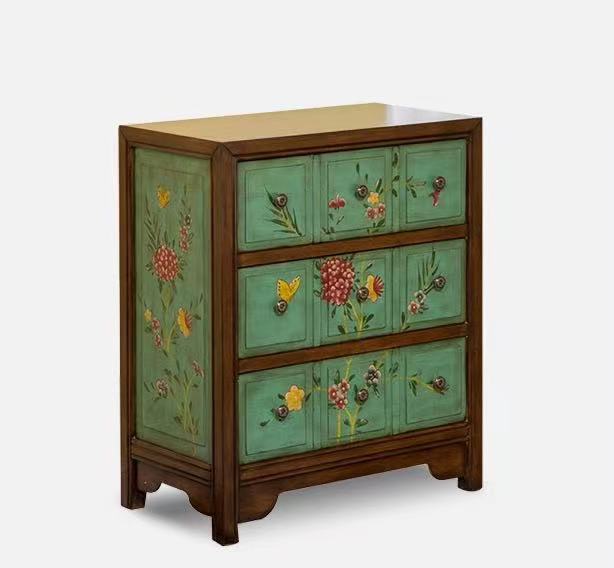 Hand Paint Wooden Chest Drawers - 4 Seasons Home Gadgets