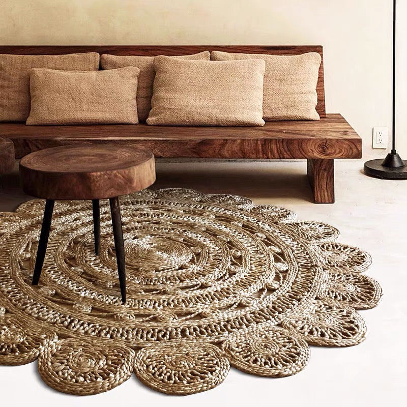 Handmade Braided Hemp Rug - 4 Seasons Home Gadgets