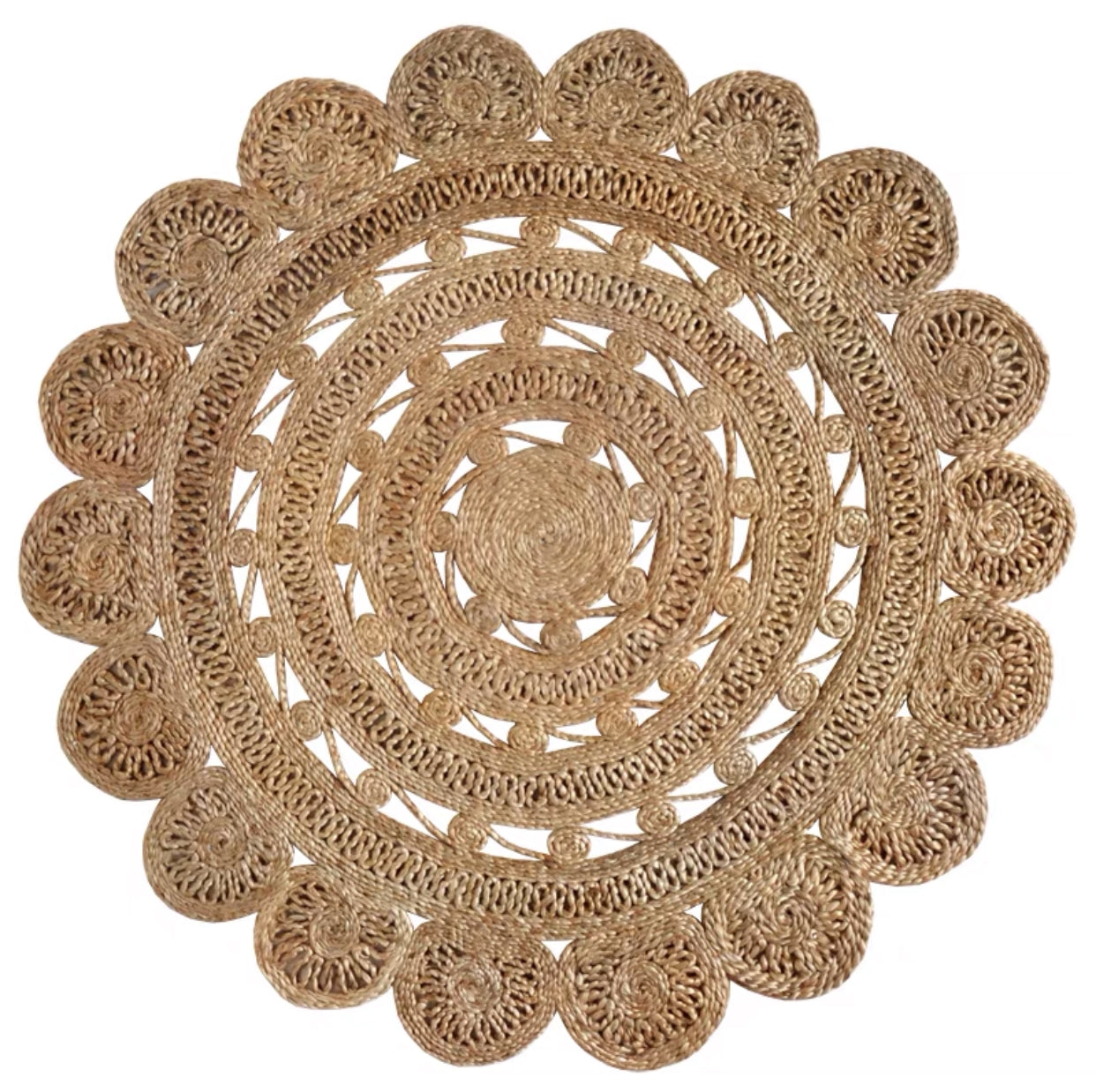 Handmade Braided Hemp Rug - 4 Seasons Home Gadgets