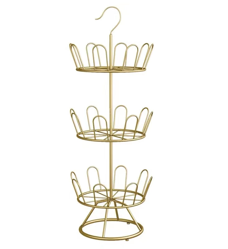 Hanging Gold Shoe Rack Stand - 4 Seasons Home Gadgets