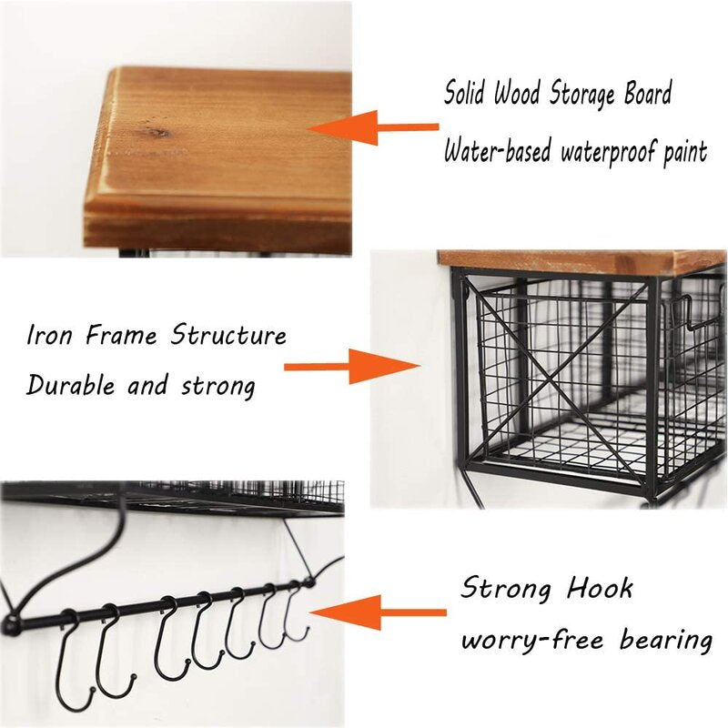 Hanging Storage Rack Display Shelf - 4 Seasons Home Gadgets