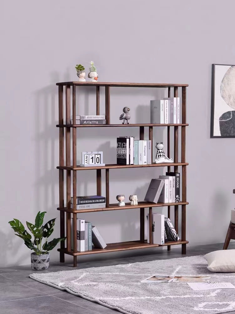 Harlean Cherry Wood Bookcase Shelf - 4 Seasons Home Gadgets