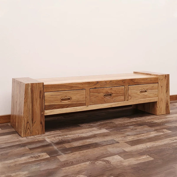 Hedy Elm Wood TV Stand - 4 Seasons Home Gadgets