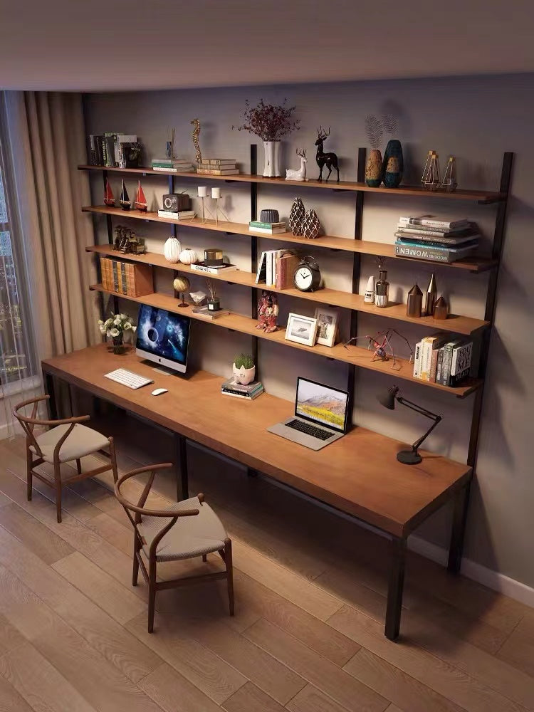 Home Office Desk With Overhead Shelves Unit - 4 Seasons Home Gadgets