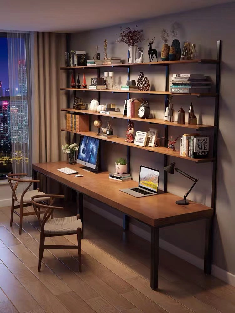 Home Office Desk With Overhead Shelves Unit - 4 Seasons Home Gadgets