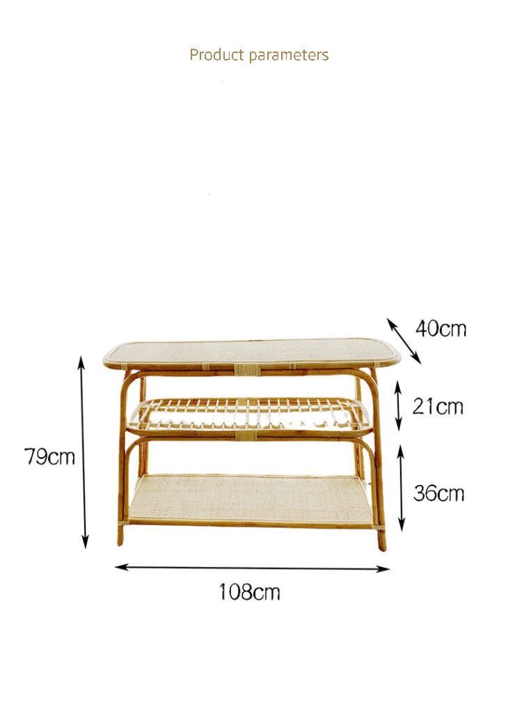 Howerton Rattan Console Table - 4 Seasons Home Gadgets