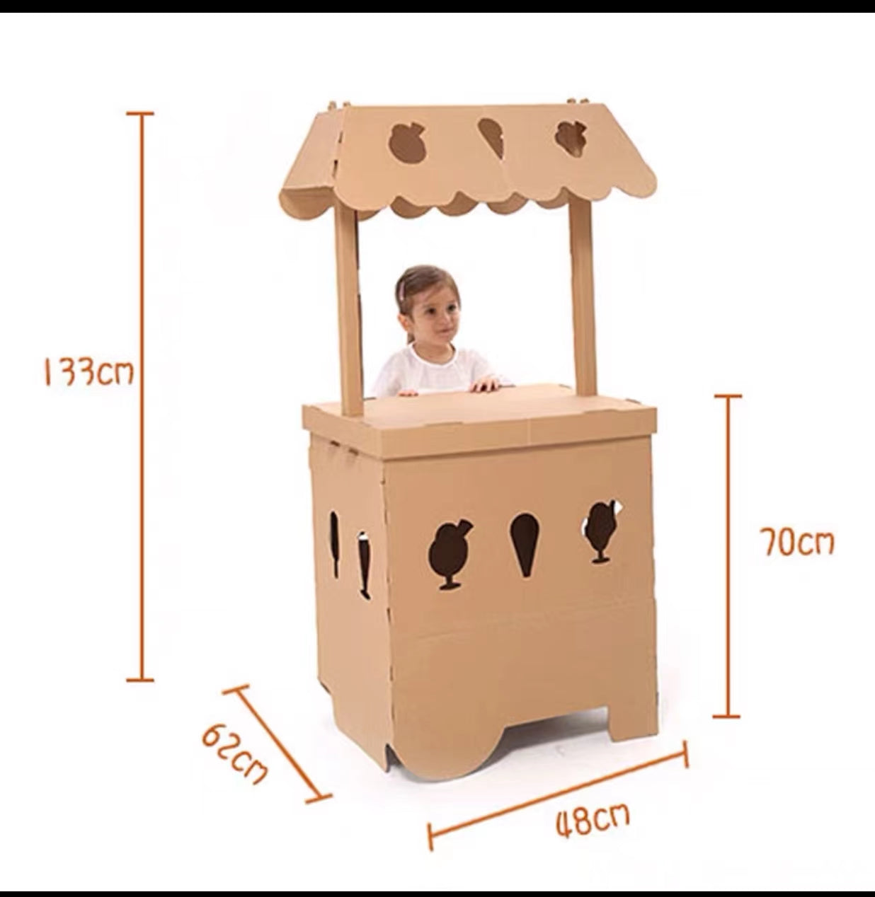 Indoor Cardboard DIY Playhouse Kit - 4 Seasons Home Gadgets